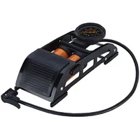 Prophete Fahrradpumpe Fußpumpe mit Doppelzylinder schwarz