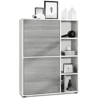 Vladon Highboard, Anthrazit, 79x105.5x35.5 cm, Wohnzimmer, Kommoden & Sideboards,