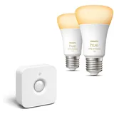 Philips HueWA 8 Watt A60 E27 2P EU + Philips Hue Bewegungssensor EU