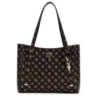 GUESS Eco Erica Elite Tote Bag Brown Logo