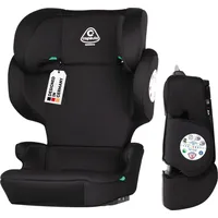 capsula® Kindersitz-Isofix-I-Size I Gruppe II/III, 15–36 kg, 100–150 cm, 4–12 Jahre, faltbar, 14-fach verstellbar, Seitenschutz, universelle... - Schwarz