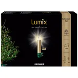 Krinner Lumix Superlight Mini Erweiterungsset, 6 LED Kerzen, Gold