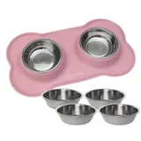 KaraLuna Napfunterlage mit 4 Näpfen rosa