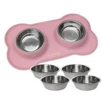 KaraLuna Napfunterlage mit 4 Näpfen rosa