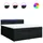 vidaXL Leonor Buttons 180 x 200 cm Schwarz