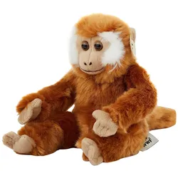 WWF Plüschtier - Affenbaby hellbraun (23cm) lebensecht Kuscheltier Stofftier Affe Äffchen