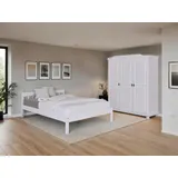 Mid.you Einzelzimmer, Weiß, Holz, Kiefer, massiv, 5 Fächer, Schlafzimmer, Schlafzimmer Komplett