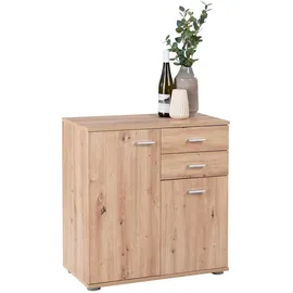 calitan furniture Kommode SOLO, 71 x 76 cm - 2 Türen 2 Schubladen - Artisan Eiche Dekor