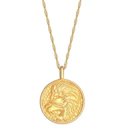 Elli Sternzeichen Löwe Münze 925 Silber goldfarben Damen 