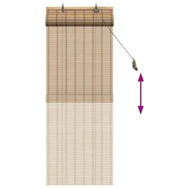 vidaXL Bambusrollo 40 x 160 cm / Fenstergröße (Velux) braun