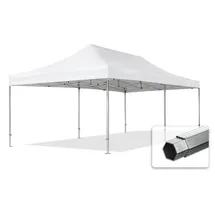 TOOLPORT Faltpavillon 4 x 8 m inkl. Seitenteile Weiß
