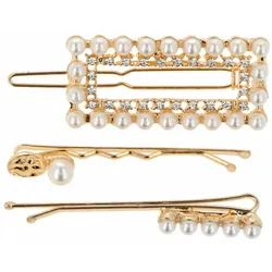 Chignon-Gabeln Inca   Gold Perlen 3 Stücke