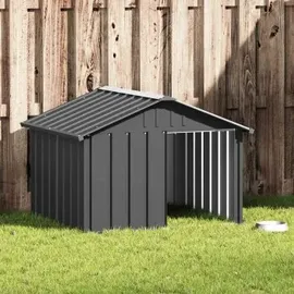 vidaXL Hundehütte 116,5 x 103 x 81,5 cm Stahl Anthrazit