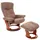 Robas Lund Relaxsessel Halifax Stoff/Textil 86 x 105 x 82 cm antikbraun mit Hocker