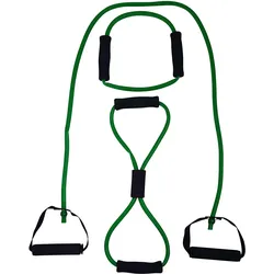 3er Set Fitnessbänder mit Griffen - 140 cm 40 cm 20 cm - Widerstandbänder EINHEITSGRÖSSE