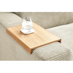 KAWOLA Holztablett MADELINE Eiche natur für Armlehne Sofa