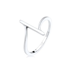 Elli Bandring Geo Formen Cool Basic Minimal 925 Silber Ringe   Damen 
