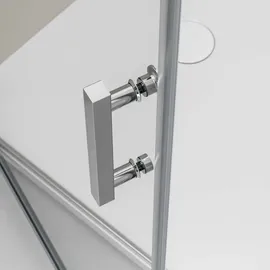 Bernstein EX416 Eckdusche mit Drehtür 100 x 195 cm Gelb Echtglas
