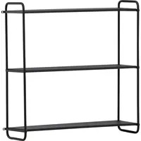 VCM LyonH Regal Wandhängend 3 Regale schwarz.