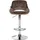 CLP Barhocker Milet, Samt braun Textil, 47x85x48 cm, Esszimmer, Barmöbel, Barhocker