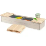 Pinolino Sandkasten Hedda mit 2 abdeckbaren Wannen beige/Natur