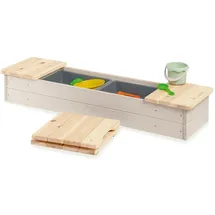 Pinolino Sandkasten Hedda mit 2 abdeckbaren Wannen beige/Natur