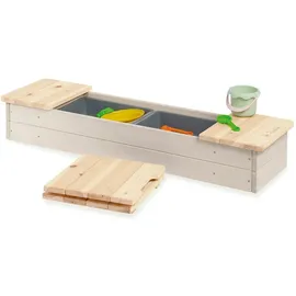 Pinolino Sandkasten Hedda mit 2 abdeckbaren Wannen beige/Natur