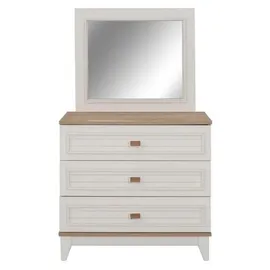 aea Komplette Jugenbett Kindermöbel Kinderbett Weiß Holz Set 5tlg Kommode - Weiß