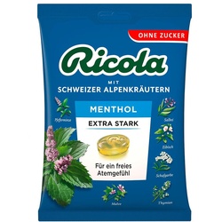 Ricola ohne Zucker Beutel Menthol Extra Stark Bonbons