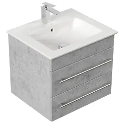 Badmöbel mit Villeroy & Boch Venticello Waschbecken 60 cm SoftClose beton