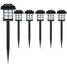 monzana Monzana® LED Solarlampe Außen 6er Set Wetterfest IP44 Erdspieß Solar Garten Leuchte Außenleuchte Balkon Deko