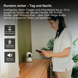 Osram SMART+ WiFi Kamera 360° 4MP 2K QHD Weiß