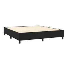 vidaXL Boxspringbett mit Matratze & LED Schwarz 160x200 cm Samt