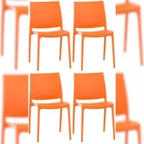 CLP Maya Gartenstuhl 44 x 44 x 81 cm orange 4 St.