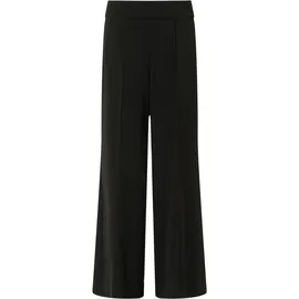 Comma, Jogger Pants COMMA, Damen, Gr. 44, N-Gr, schwarz, Web, Obermaterial: 97% Polyester, 3% Elasthan, unifarben, regular fit lang, Hosen, mit weitem Bein, Sommerhose
