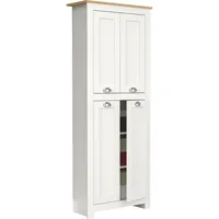 VCM Holz Flurschrank 5 Fächer Badezimmerschrank Maße: H. 184 x B. 72 x T. 32 cm