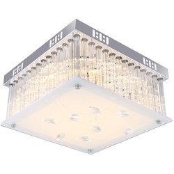 Design LED Deckenlampe mit Kristallbehang und Stäben HEIDIR