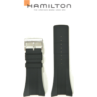 Hamilton Silikon/Kautschuk Digital Band-set Kautschuk-schwarz-34/26 H691.525.102 - schwarz