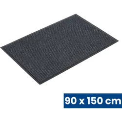 Widerstandsfähige Eingangsmatte mit PVC, 90 x 150 cm, grau