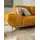 W.Schillig Ecksofa "run, Designsofa mit tollem Sitzkomfort, bequem, L-Form", gelb (brandy s37), B:319cm H:88cm T:178cm, Longlife Xtra-Leder Z73: Naturwalkleder der Luxusklasse aus den erlesensten Rohhäuten.
