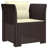 vidaXL 1-Sitzer Sessel 1 x 1 x 1 cm braun
