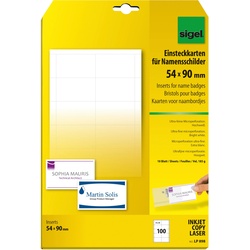 Sigel, Informationsschild, Einstecketiketten für Namensschilder