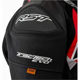 RST Tractech Evo D3O Perforierte Lederjacke Neon Red/Schwarz/Weiß L