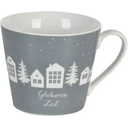Krasilnikoff Happy Cup Tasse, Glühwein Zeit, Ø 10, Höhe 9 cm