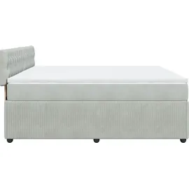 vidaXL Boxspringbett 180 x 200 cm Hellgrau