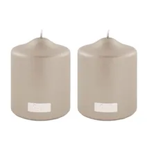 Fink Stumpenkerze CANDLE 10 cm grau 2 St.