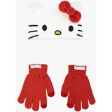 HELLO KITTY Mütze Weiß/Rot