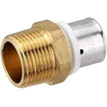 heima24 Pressfitting-Übergang 26 x 3,0 mm - 1 Zoll Außengewinde für MV-Rohr