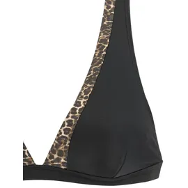 LASCANA Triangel-Bikini-Top Damen Schwarz/Mehrfarbig 34 Cup C/D