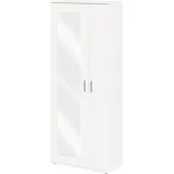 FMD Mehrzweckschrank FMD "Inca 3", weiß (weiß perl), B:73,3cm H:184cm T:34,4cm, Holzwerkstoff, Schränke, Mehrzweckschrank, viel Stauraum, mit oder ohne Spiegel